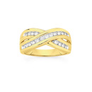 9ct-Diamond-Crossover-Ring Sale