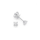 9ct-White-Gold-4-Claw-Diamond-Solitaire-Studs-250ct Sale