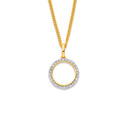 9ct-Circle-Diamond-Halo-Pendant-TDW15ct Sale