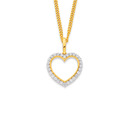 9ct-Heart-Diamond-Halo-Pendant Sale