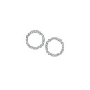 9ct-Diamond-Circle-Stud-Earrings Sale