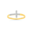 9ct-Diamond-Cross-Ring Sale