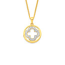 9ct-Clover-Circle-Pendant Sale