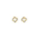9ct-Diamond-Set-Clover-Earrings Sale