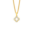 9ct-Diamond-Set-Clover-Pendant Sale