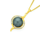 9ct-Tahitian-Pearl-Diamond-Pendant Sale
