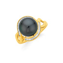 9ct-Tahitian-Pearl-Diamond-Ring Sale