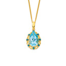 9ct-Blue-Topaz-with-London-Blue-Topaz-Pendant Sale