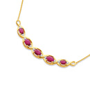9ct-Ruby-Diamond-Twist-Necklet Sale