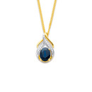 9ct-Sapphire-Diamond-Pendant Sale