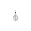 9ct-Aquamarine-Diamond-Pendant Sale