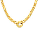 9ct-Gold-50cm-Solid-Oval-Belcher-Bolt-Ring-Necklet Sale