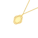 9ct-Gold-Oval-Plate-with-Filigree-Frame-Pendant Sale
