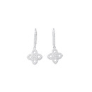 Sterling-Silver-Cubic-Zirconia-Clover-Earrings Sale