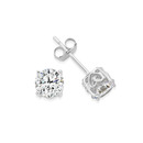 Silver-CZ-4-Claw-Hearts-On-Side-Stud-Earrings Sale