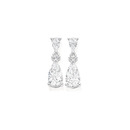 Silver-Elegant-Pear-CZ-Drop-Studs Sale