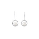 Sterling-Silver-Freshwater-Pearl-in-Circle-Hook-Earrings Sale