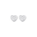 Sterling-Silver-Cubic-Zirconia-Heart-Studs Sale