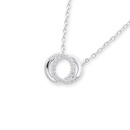Sterling-Silver-Cubic-Zirconia-Linked-Circles-Necklet Sale