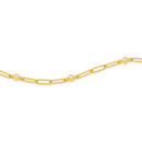 10ct-Gold-TDW1ct-Element-Lab-Diamond-Paperclip-Link-Bracelet Sale