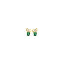 9ct-Created-Emerald-Diamond-Bow-Studs Sale