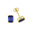 9ct-Created-Ceylon-Sapphire-Stud-Earrings Sale