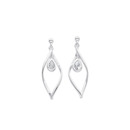 Sterling-Silver-Pear-Cubic-Zirconia-Earrings Sale