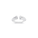 Sterling-Silver-Cubic-Zirconia-Heart-Ring-Size-S Sale