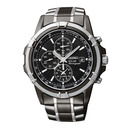 Seiko-Solar-Chronograph-Silver-and-Black-Watch-SSC143P-9 Sale