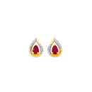 9ct-Created-Ruby-Diamond-Open-Earrings Sale