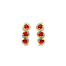 9ct-Created-Ruby-Diamond-Earrings Sale
