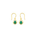 9ct-Created-Emerald-Hook-Earrings Sale