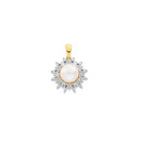 9ct-Freshwater-Pearl-Diamond-Miracle-Pendant Sale
