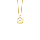 9ct-Two-Tone-Diamond-Circle-Pendant Sale