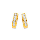 9ct-Cubic-Zirconia-Hoop-Earrings Sale