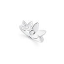 Sterling-Silver-Cubic-Zirconia-Butterfly-Ring-Size-M Sale