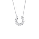 Sterling-Silver-Cubic-Zirconia-Horseshoe-Necklet Sale