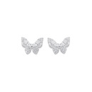 Sterling-Silver-Cubic-Zirconia-Butterfly-Studs Sale