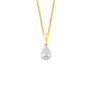 10ct-Gold-15ct-Pear-Shaped-Lab-Grown-Diamond-Pendant Sale