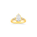 14ct-Gold-150ct-Pear-Shaped-Lab-Grown-Diamond-Ring-with-Shoulder-Stone-Total-Diamond-Weight-160ct Sale