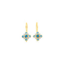 9ct-London-Blue-Topaz-and-Diamond-Rubover-Earrings Sale