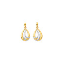 9ct-Two-Tone-Diamond-Teardrop-Earrings Sale