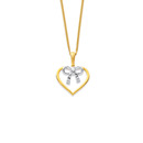 9ct-Two-Tone-Gold-Diamond-Heart-Pendant Sale