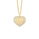 9ct-Diamond-Leaves-Heart-Pendant Sale
