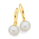 9ct-Gold-Cultured-Fresh-Water-Pearl-Drop-Earrings Sale