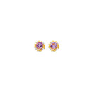 9ct-Amethyst-and-Diamond-Scroll-Earrings Sale
