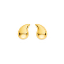 9ct-Curved-Puff-Teardrop-Stud-Earrings Sale