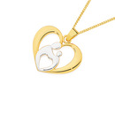 9ct-Gold-Two-Tone-Mum-Child-Open-Heart-Pendant Sale