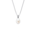 Sterling-Silver-8mm-Freshwater-Pearl-Cubic-Zirconia-Pendant Sale