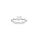 Sterling-Silver-Round-Cubic-Zirconia-Solitaire-Ring Sale